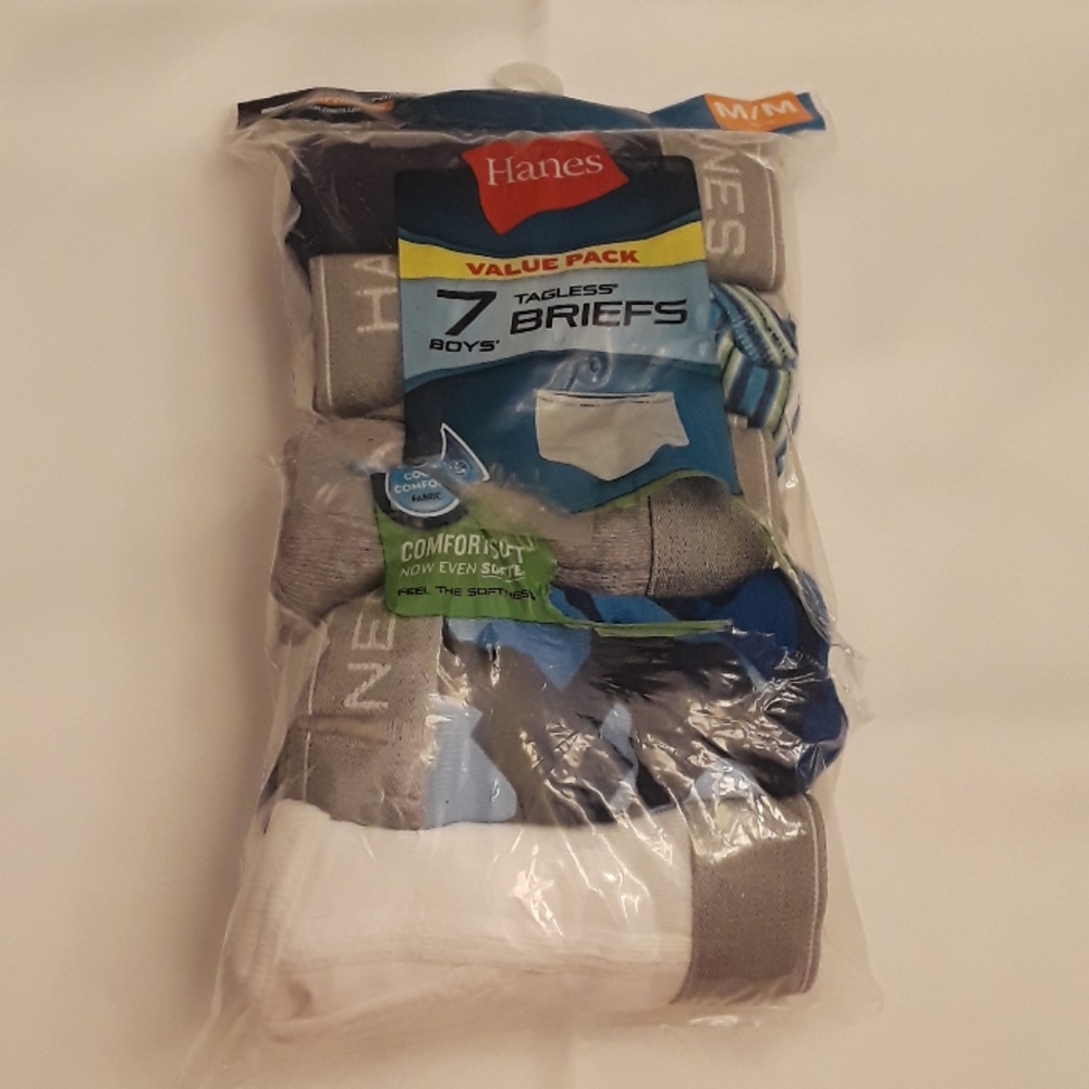 Boys Hanes Tagless Briefs (7 pack)